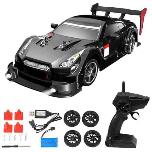 Image of Rc Drift Car 1:16 Scale RC Drift Car, 40KM /H 4WD 2.4GHz Remote Control Cars with LED Light, Racing and 4 Drifting Wheels, 1 Rechargeable Batteries, Perfect Toy (4)