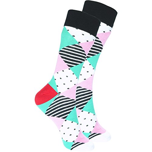 Preisvergleich Produktbild cosey 4 Paar Herrensocken - Karo und Punkte