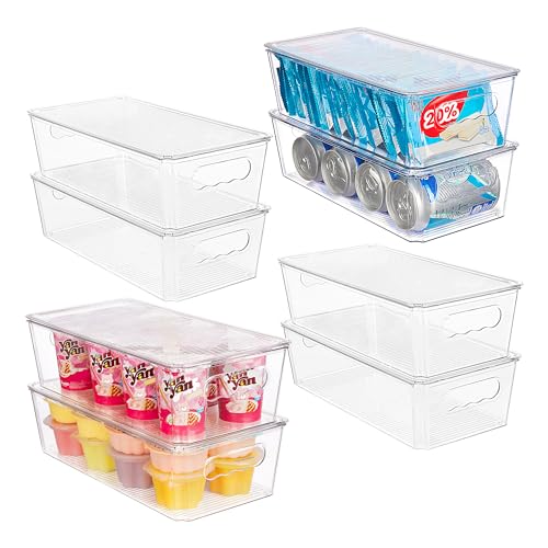 Vtopmart 8pcs Clear Stackable Storage Bins with Lids