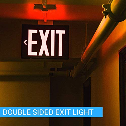 Ostek Red Led Exit Emergency Sign Light - Standard - Battery Backup, Dual Led Lamp Abs Fire Resistance Ul-Listed 120-277V (Red Exit Sign) #TOP7