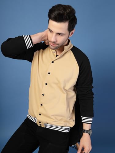 Image of Rigo Varsity Jacket for Men | Streetwear Varsity Jacket | Puff Print Varsity Jacket | Oversized Varsity Jacket for Men
