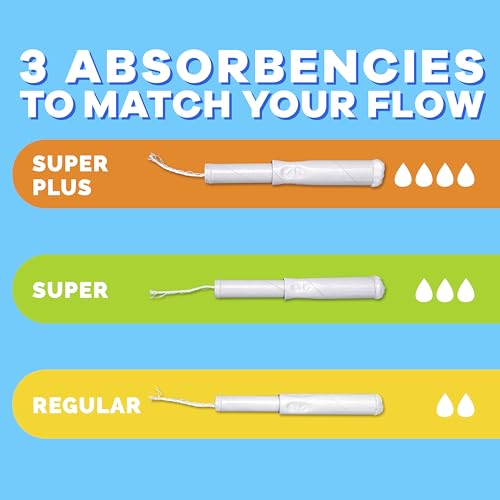 tampax cardboard tampons for women super absorbency anti-slip grip leakguard skirt unscented 40 count