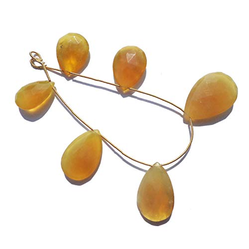Opale jaune naturelle en forme de poire de 14.50X20 à 20X30 MM