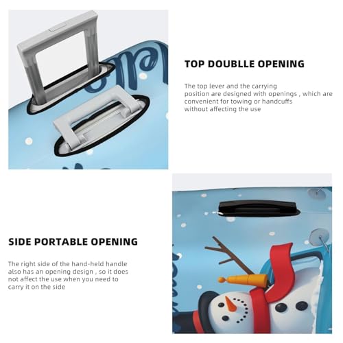 Travel Luggage Cover Christmas Car Snowman And Dog Fashion Washable Baggage Suitcase Protector Fit For Luggage X-Large4