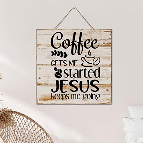 Décoration murale bois Jesus Keep Me Going plaque chrétienne 30,5 cm