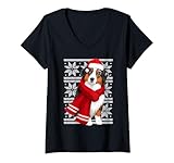 Photo Gallery donna australian shepherd brutto natale holiday dog lover maglietta con collo a v Photo Gallery donna australian shepherd brutto natale holiday dog lover maglietta con collo a v