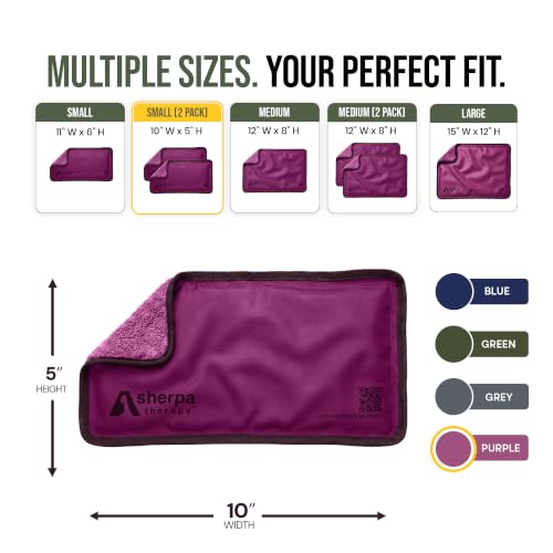 Image of Small Soft Ice Packs for Injuries Reusable - Hot and Cold Flexible Gel Ice Packs Reusable for Ankle, Hand, Wrist, Head Pain Relief - 5 inch x 10 inch - 2PK - Purple