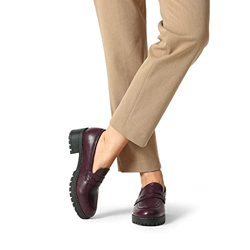 Image of DREAM PAIRS Women's Platform Chunky Heeled Loafers, Womens Business Casual Shoes