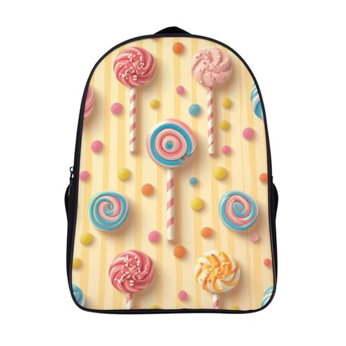 DNAVSOETR Lollipop Mochila Estudiante Mochila Portátil Universitaria Mochila De Mujer Adolescentes Mochila Escuela Viajar Colegio Cámping Impermeable 40x28x16cm