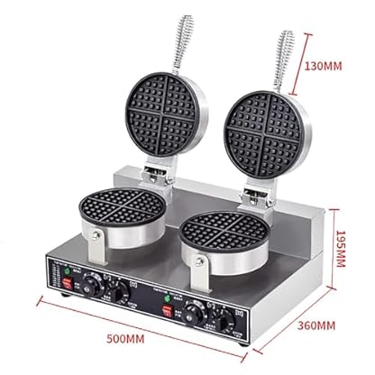 STMKB Kommerzielles Waffeleisen, Elektrisches Waffeleisen, Beidseitige Erwärmung, Schnelles Aufheizen, Temperaturbereich: 50–250 °C, 0–5-Minuten-Timer-Funktion, Backwerkzeuge Für Die Küche – Bild 8