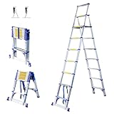 HOSTRÖM Escabeau 9 marches telescopique EXTENDACT9, Echelle telescopique 2,6m+2,3m, escabeau Pliable télescopique, H Max Travail 4,1m, Garantie 5 Ans