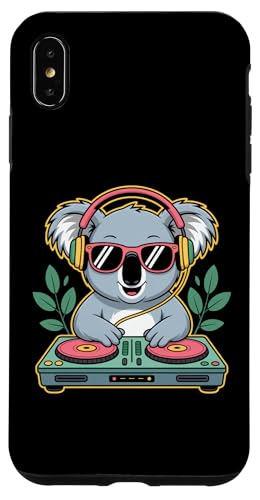 Koala Dj Tocadiscos Fiesta Dj Audífonos Carcasa para iPhone XS Max
