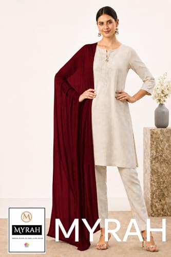Image of MYRAH Chiffon Solid Casual Daily Use Dupatta For Women's & Girls Length - 2.50 Meter