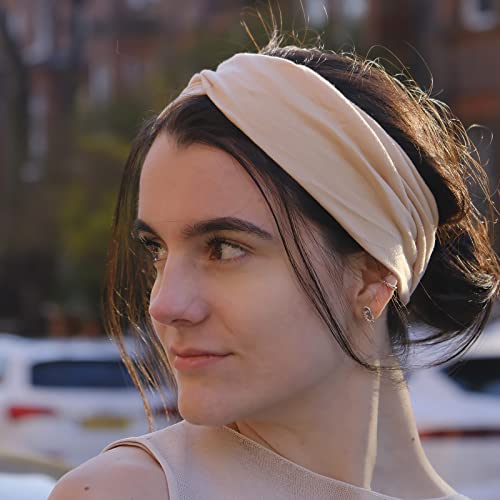 Image of DRESHOW 8 Pack Headbands for Women Yoga Knotted Headbands Elastic Criss Cross Hair Accessories Sports Head Wrap Non Slip