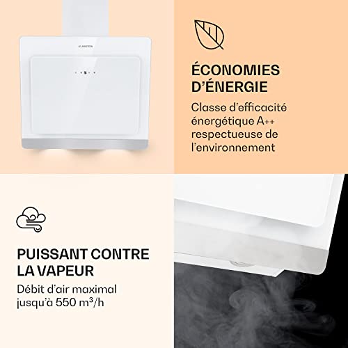 Hotte aspirante Klarstein Aurora 60 Smart 550 m³ h Contrôle par app A++ - vue 5