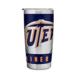 Rico Industries NCAA Texas-El Paso Miners - UTEP 20oz Stainless Steel Tumbler with Lid - Great For Coffee, Tea, Water or Cocktails