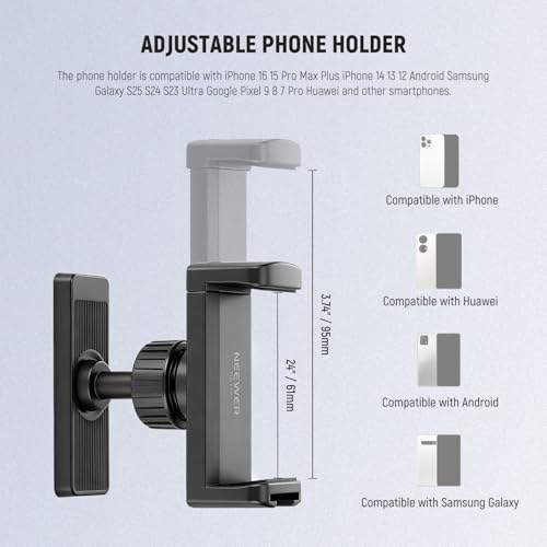 Image of NEEWER Magnetic Phone Holder Mount Stand, Home Gym Workout Forklift Decor Stuff Essential Accessories Gear Compatible with iPhone Android Samsung for Women Men Girl Boy Video Recording, PA119
