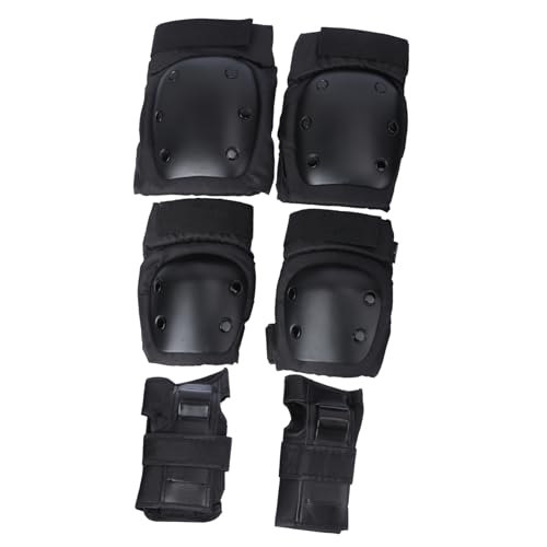 HANABASS 6pcs Skating Supplies Scooter Helmet Scooters Skates Skateboarding Wrist Guard Skate Pads Skate Protective Gear Roller Skateboard Helmet Knee Scooter Guards Black