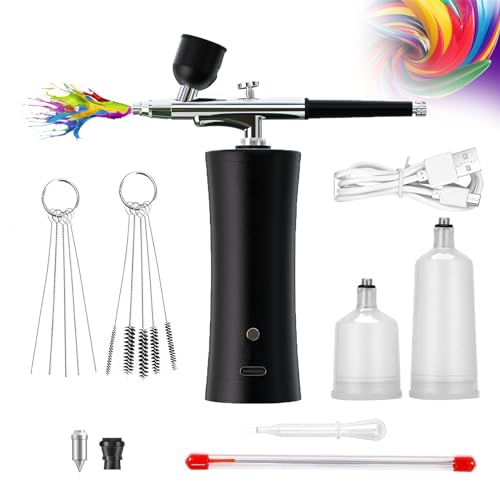 Melearch Kit aérographe Portable sans Fil avec Chargement USB, Ensemble