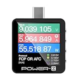 USB C Power Meter USB C Tester, USB Multimeter 0-50V 0-6A PD3.1 QC5.0 High Precision Two-Way Measurement Voltage Current Capacity Voltmeter Ammeter Digital Tester for Chargers Power Bank Cable