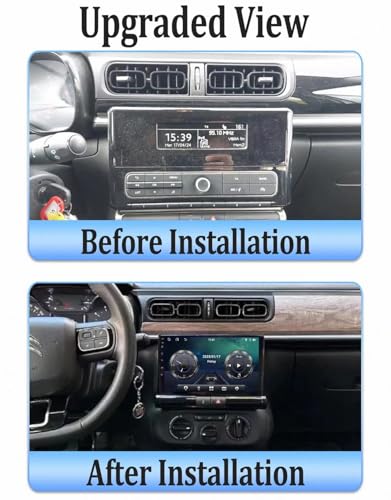 Radio coche 2 DIN Bluetooth con comandos al volante para Citroen C3 2018-2023 2