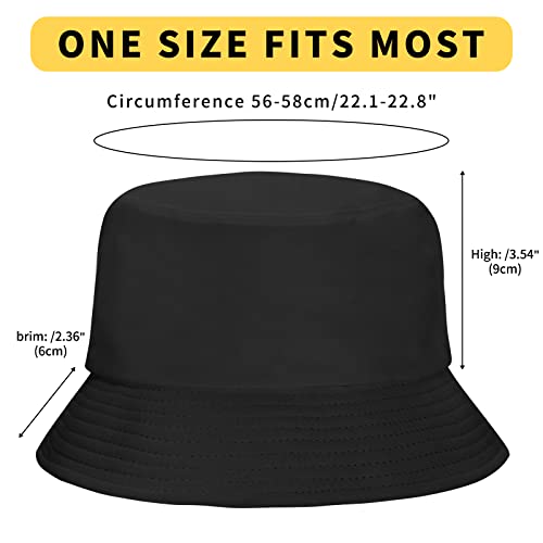 Image of Rosoz 1 & 2 Pack Bucket Hat for Women Men Summer Travel Beach Sun Hat Outdoor Cap Unisex Bucket Hats
