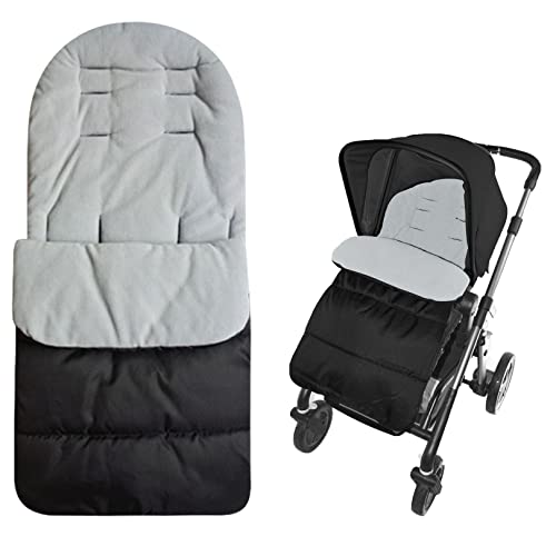 Fußsack für Kinderwagen Buggy,Universal Baby Fußsack Schlafsack mit verstellbaren seitlichen Reißverschlüssen und warmer wetterbeständiger Kinderwagen Fußsack passend für die meisten Kinderwagen Cover