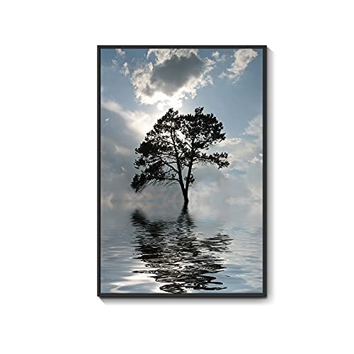 Peinture diamant 5D DIY grand format paysage lac et soleil