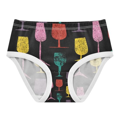 Colorful Wine Glasses Toddler Girls's Underwear 2T 202c1260