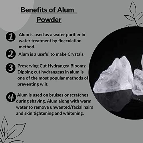 Annafi® Alum Stone Block | White Alum Crystal Rock | Phitkari Crystal Stone Of Alumbre | Natural Piedra De Alumbre Alum Stone | Shaving Stone Chunks | Tawas Stone Antiperspirant | Natural Deodorant Organic Men 250 Grams (9 Oz) #TOP5