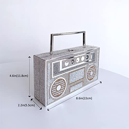 Image of Women Retro Crossbody Bag Rhinestone Fun Unique Evening Clutch Purses for Women