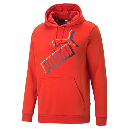 Sweat à capuche PUMA rouge chaud pour éviter le coup de froid après le sport L