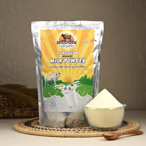 Image of A2 Cow Skimmed Milk Powder 1kg (Pack of 1) | Nutrient-Rich Dairy Powder | Ideal for Tea, Coffee & Daily Kitchen Use