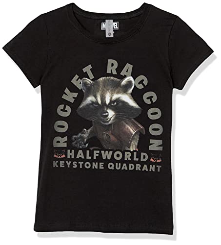 T-shirt fille Marvel noir idéal pour l'école et les loisirs