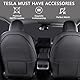 Ywooon Schutzbezug für Tesla Model Y Model 3 Model S Model X, Leder Sitzschoner Kinder seat Kick Protector Sitzschoner Kindersitz Rückenlehne Sitzbezug, Schwarz
