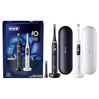 Oral-B iO Series 7s Rechargeable Toothbrush with 2 Handles, 2 Chargers, 3 Brush Heads and 2 Deluxe Travel Cases