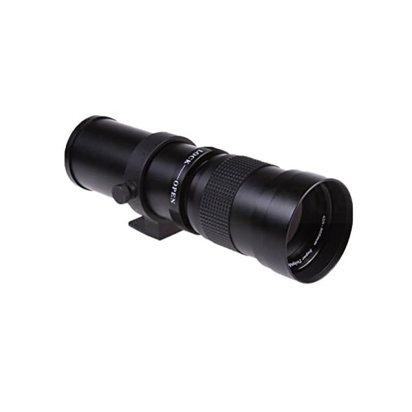 LEDMOMO 420-800mm F / 8.3-16 Super Teleobjektiv Manuelle Zoom Objektiv für Canon Nikon Sony Pentax DSLR Kamera (Schwarz)