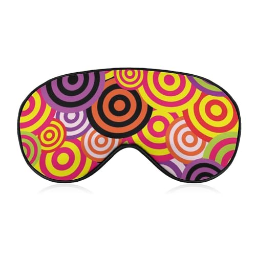 アイマスク 睡眠アイマスク カラーレトロサークル 目隠し 軽量 柔らかい 持ち運びやすい 通気性 調整可能 遮光 安眠 圧迫感なし 洗濯可能 おしゃれ かわいい 旅行 出張用 昼寝 仮眠 飛行機 快眠 男女兼用