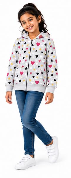 Image of T2F Girls Cotton Hooded Neck Sweatshirt