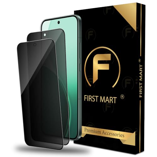 Image of FIRST MART Privacy Tempered Glass for Oppo Reno 14 & Reno 13, 2 Pack | Anti-Spy 9H Screen Protector, Edge-to-Edge, Case-Friendly, Scratch Resistant, Bubble-Free