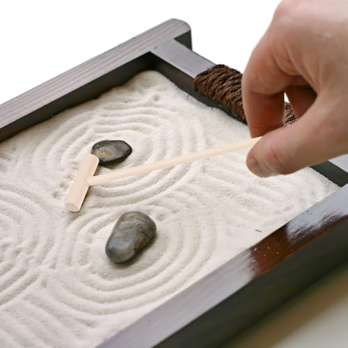 Set Mini Rastrillos Zen Garden 12 Piezas Bambú miniatura 2