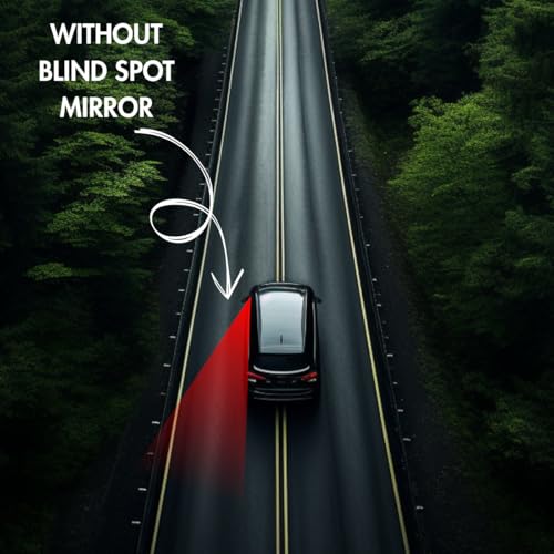 Image of Blind Spot Rear View Mirror, 360 Rotate Round HD Glass Convex, Adjustable Automotive with ABS Protective Shell for Suv Van Universal Cars. (SILVER, PACK OF 4)
