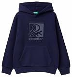 Sudadera con capucha de felpa rugosa con acanalado en el fondo y muñecas y estampado de logotipo en la parte delantera