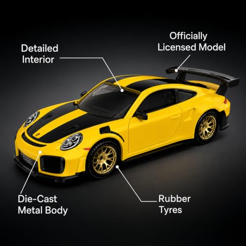 Image of Wizplex CCA Officially Licensed Porsche 911 GT2 RS 1:64 Scale Die Cast Metal Car - Collectible Alloy Sports Coupe Model with Free-Rolling Wheels, Display Showpiece for Kids 3+ & Car Enthusiasts