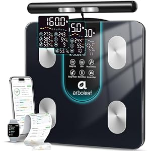 arboleaf Smart Scale for Body Weight, Dual-Frequency 8-Electrode BIA