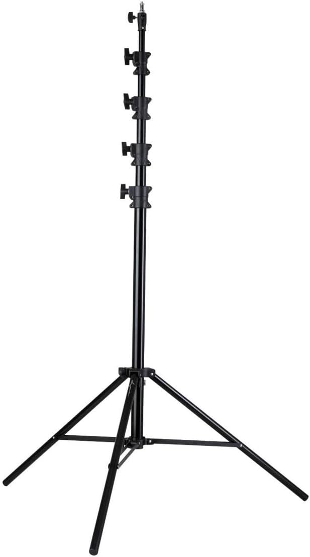 Meking MZ Series Air-Cushioned Light Stand, (15' 5-Section - Black)