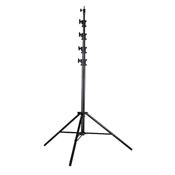 Meking MZ Series Air-Cushioned Light Stand, (15' 5-Section - Black)