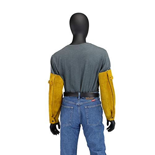 West Chester Ironcat 7020 Heat Resistant Split Cowhide Leather Welding Sleeves: 18" Length, 1 Pair #TOP3