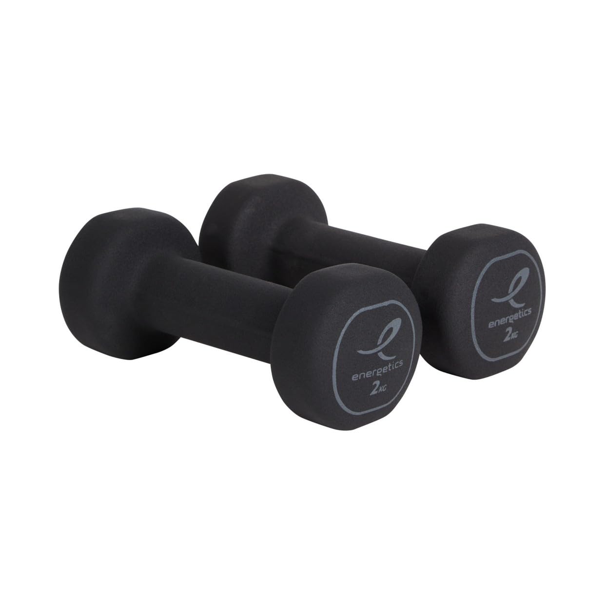Energetics Dumbbell Neoprene Dumb. Pairs, Black/Grey Dark, 2X4,0