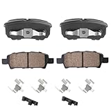 HYFTJYZ Automotive Replacement Rear Brake Pads Fit Chrysler 200/Sebring,Dodge Avenger/Caliber,Jeep Compass/Patriot,Mitsubishi Lancer/Outlander,Ceramic Disc Brake Pads for Car Rear Rotors (HZ1037)